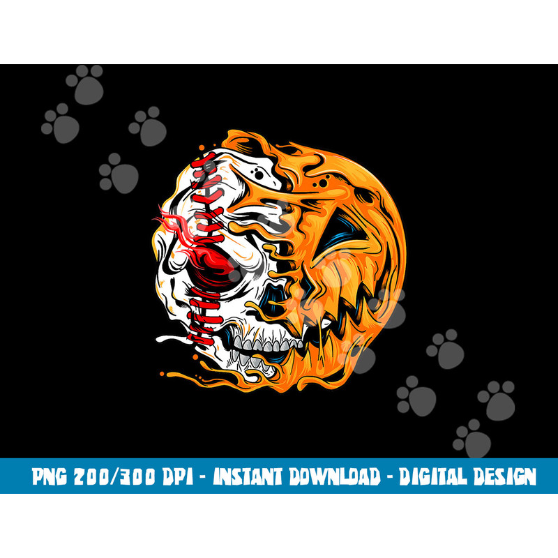 Baseball Player Halloween Pumpkin Skeleton, Skull Kids Teens  png,sublimation copy.jpg