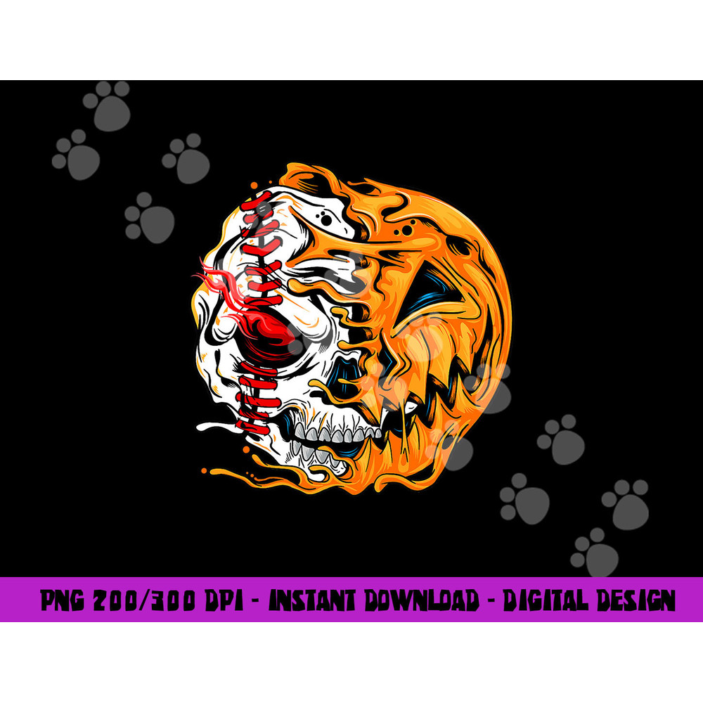 Baseball Player Halloween Pumpkin Skeleton, Skull Kids Teens png,sublimation copy.jpg
