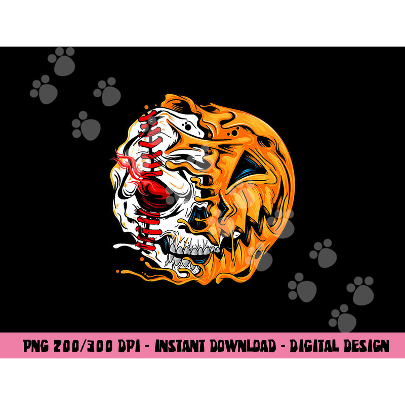 Baseball Player Halloween Pumpkin Skeleton, Skull Kids Teens png,sublimation copy.jpg