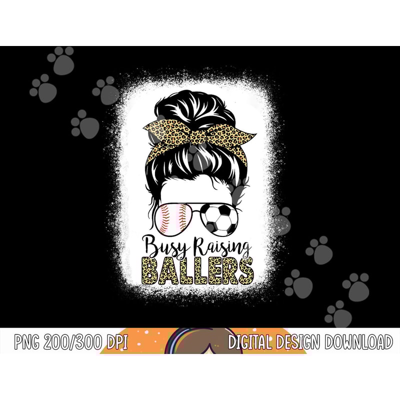 Baseball Soccer Mom Messy Bun Leopard Busy Raising Ballers png, sublimation copy.jpg