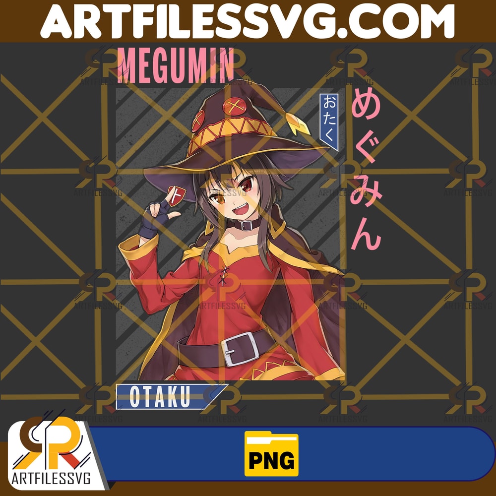 Megumin Png, Anime Png, Japanese Png, Anime Silhouette Png, Anime Character, Anime Vector Files, Digital Download (1).jpg