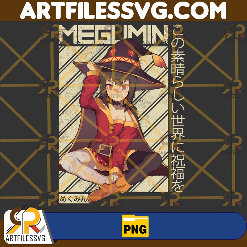 Megumin Png, Anime Png, Japanese Png, Anime Silhouette Png, Anime Character, Anime Vector Files, Digital Download (11).jpg