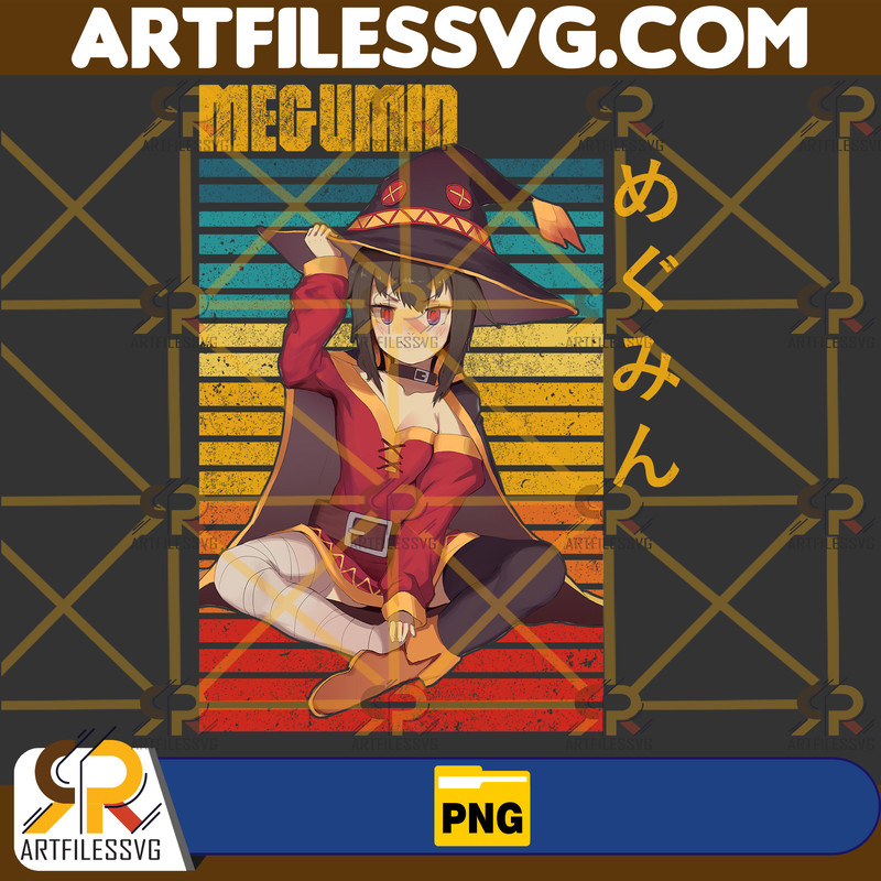Megumin Png, Anime Png, Japanese Png, Anime Silhouette Png, Anime Character, Anime Vector Files, Digital Download (14).jpg