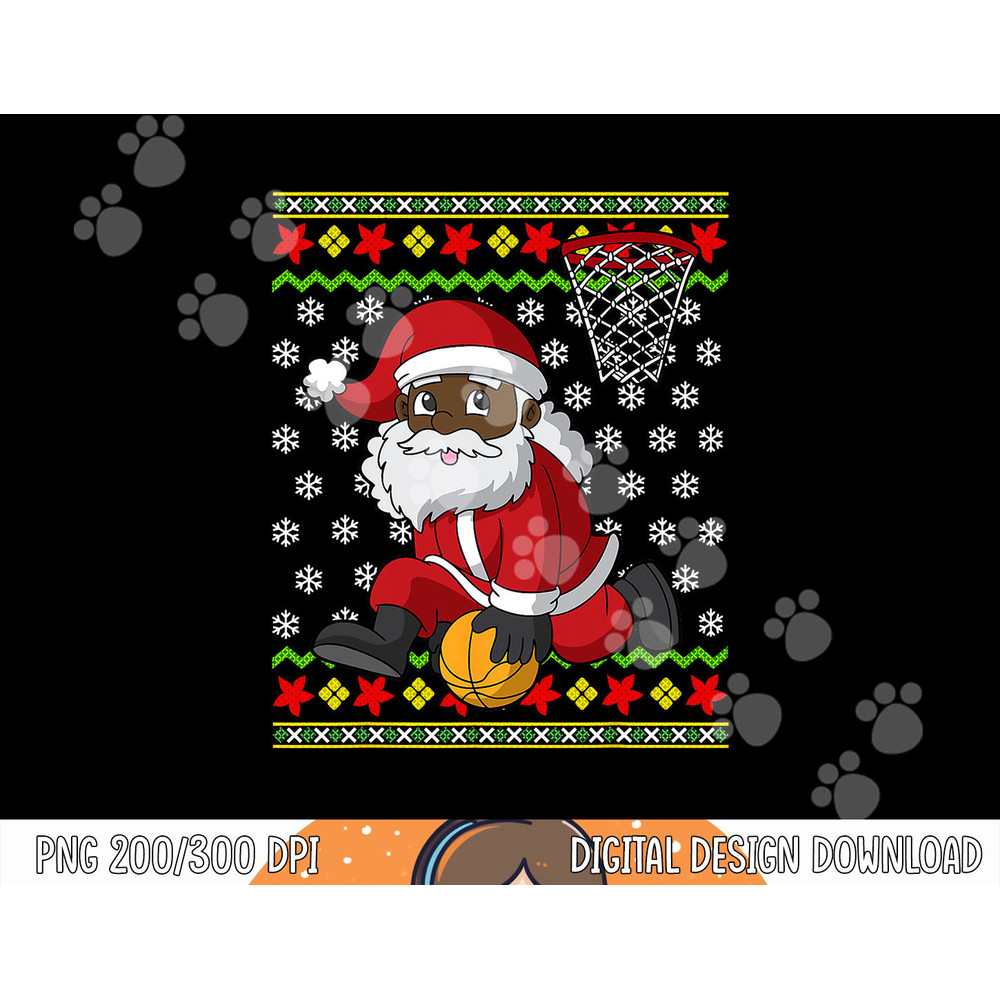 Basketball Black African American Santa Claus Slam Dunk png,sublimation copy.jpg