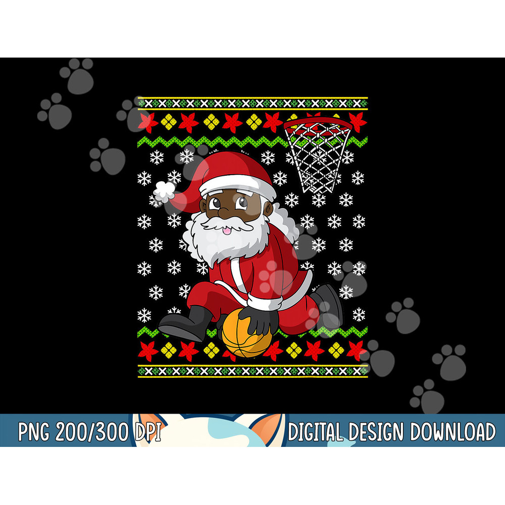 Basketball Black African American Santa Claus Slam Dunk png,sublimation copy.jpg