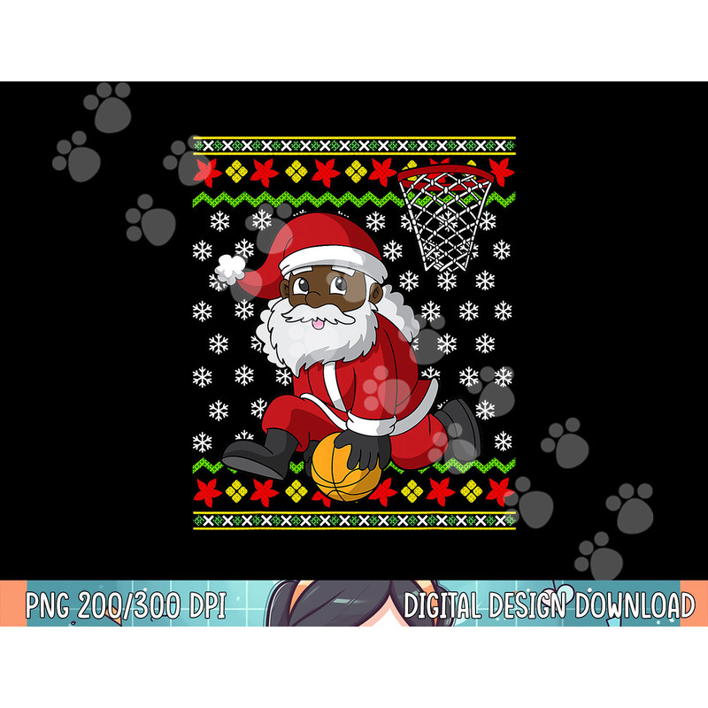 Basketball Black African American Santa Claus Slam Dunk png,sublimation copy.jpg