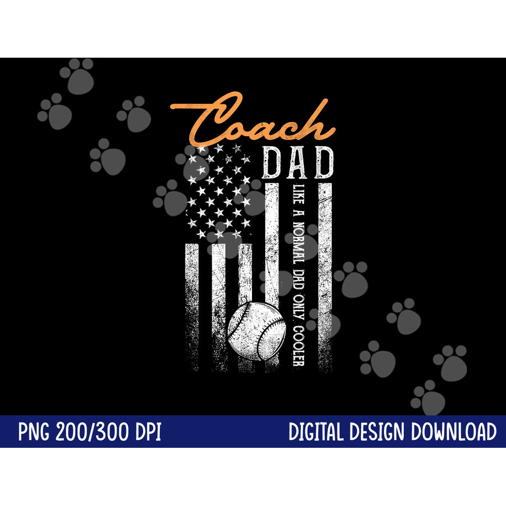 Baseball Coach Dad Like A Normal Dad Only Cooler USA Flag png, sublimation copy.jpg