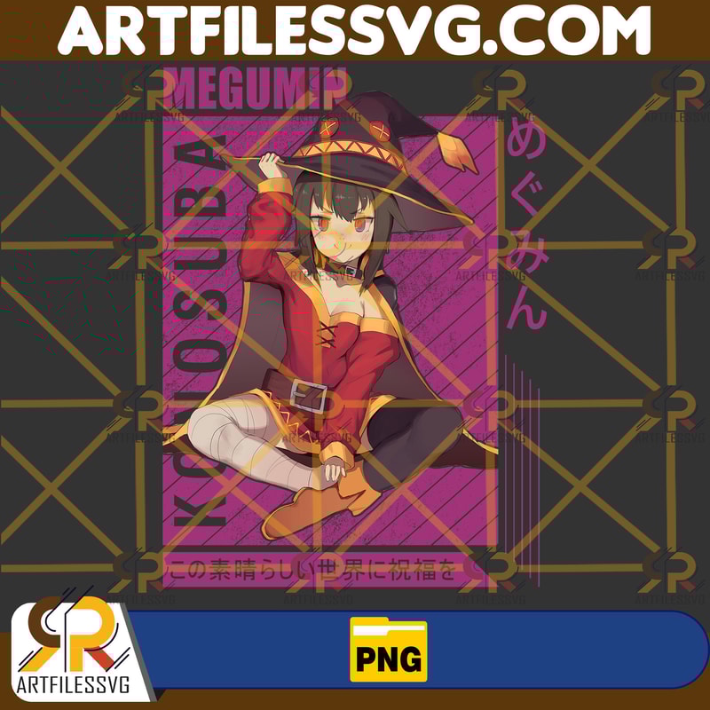 Megumin Png, Anime Png, Japanese Png, Anime Silhouette Png, Anime Character, Anime Vector Files, Digital Download (18).jpg
