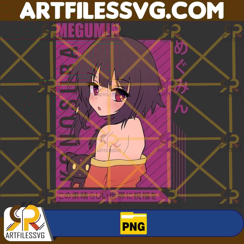 Megumin Png, Anime Png, Japanese Png, Anime Silhouette Png, Anime Character, Anime Vector Files, Digital Download (19).jpg