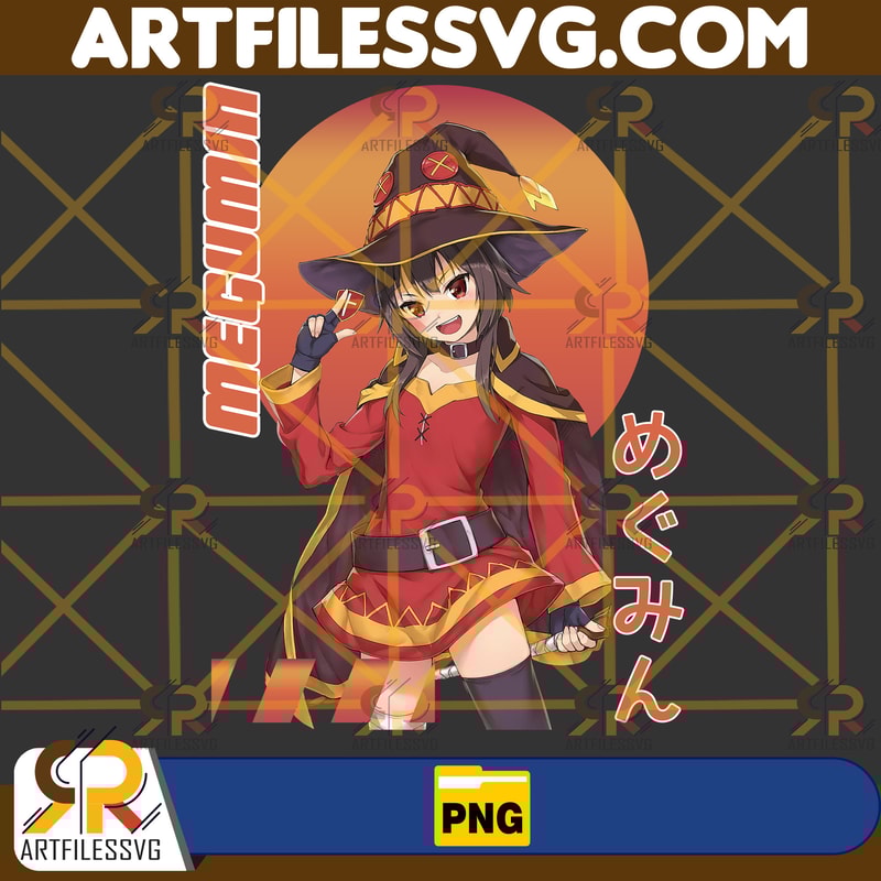 Megumin Png, Anime Png, Japanese Png, Anime Silhouette Png, Anime Character, Anime Vector Files, Digital Download (21).jpg