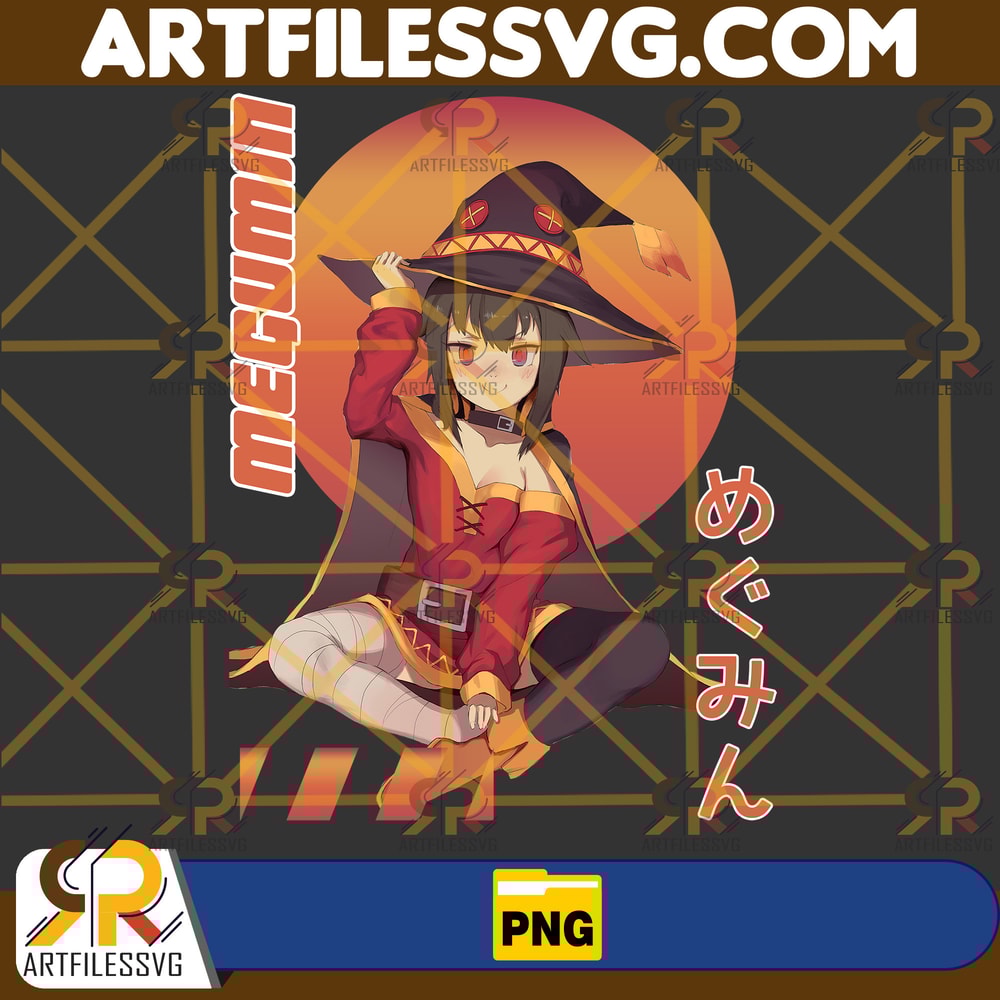 Megumin Png, Anime Png, Japanese Png, Anime Silhouette Png, Anime Character, Anime Vector Files, Digital Download (22).jpg