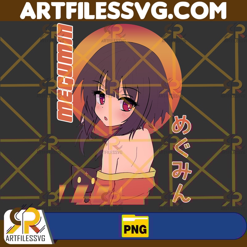 Megumin Png, Anime Png, Japanese Png, Anime Silhouette Png, Anime Character, Anime Vector Files, Digital Download (23).jpg