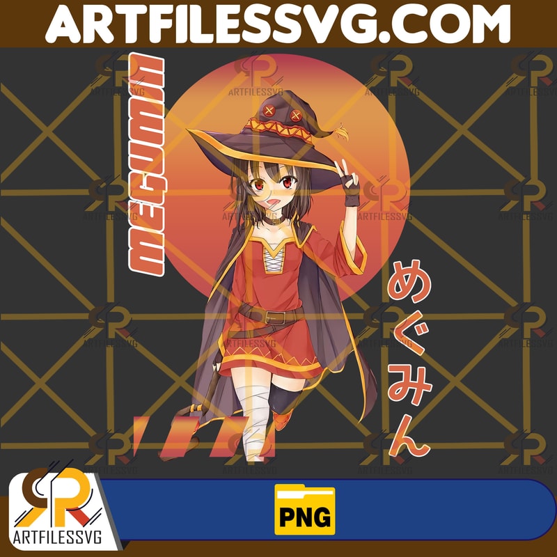 Megumin Png, Anime Png, Japanese Png, Anime Silhouette Png, Anime Character, Anime Vector Files, Digital Download (24).jpg