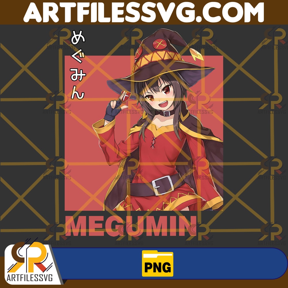 Megumin Png, Anime Png, Japanese Png, Anime Silhouette Png, Anime Character, Anime Vector Files, Digital Download (5).jpg
