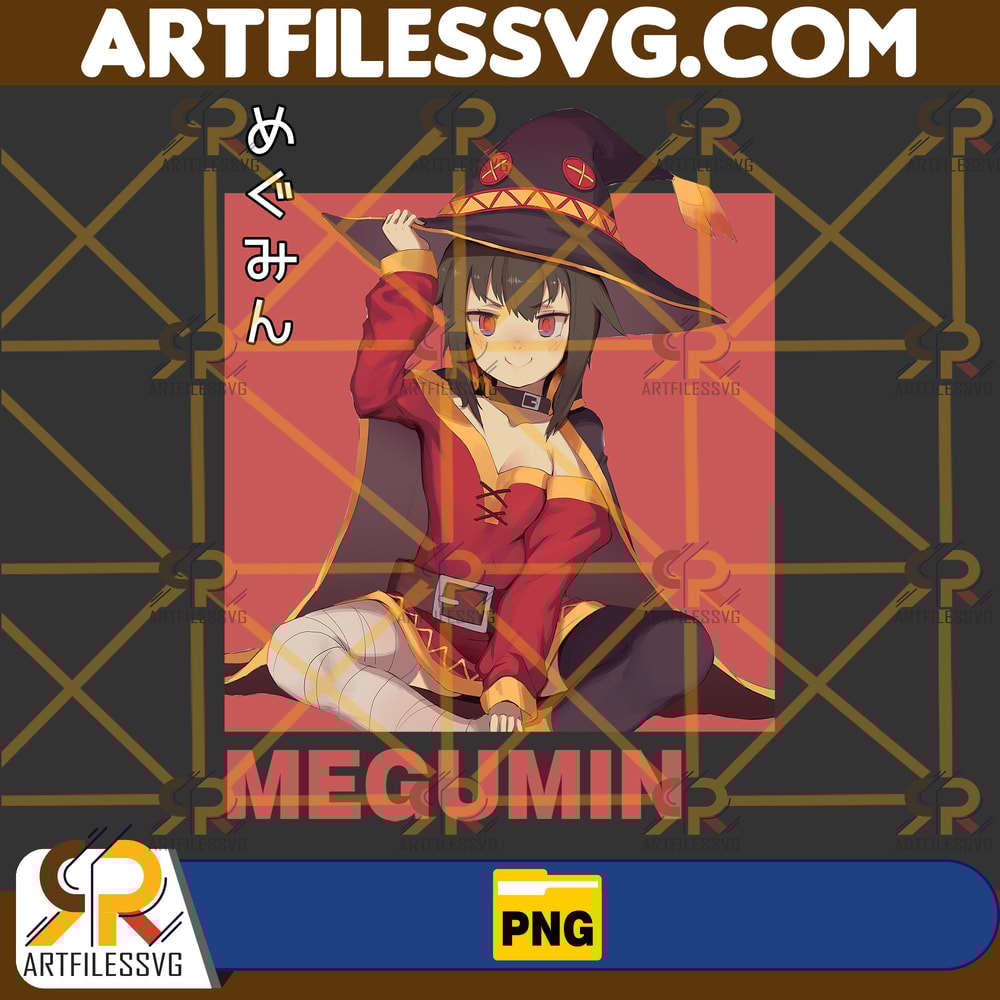 Megumin Png, Anime Png, Japanese Png, Anime Silhouette Png, Anime Character, Anime Vector Files, Digital Download (6).jpg