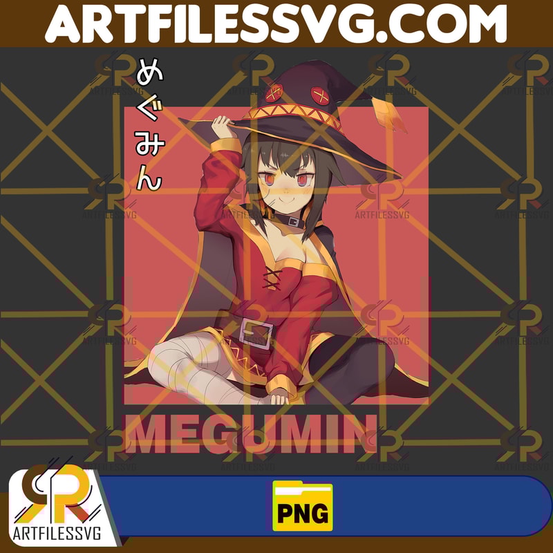 Megumin Png, Anime Png, Japanese Png, Anime Silhouette Png, Anime Character, Anime Vector Files, Digital Download (6).jpg
