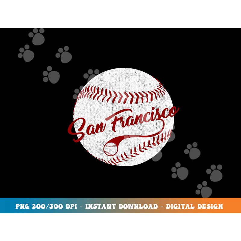 Baseball San Francisco Vintage Giant Ball, National Pastime png, sublimation copy.jpg
