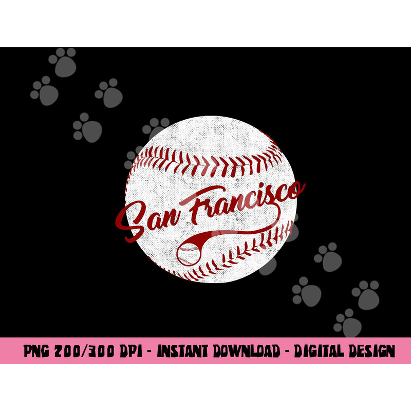 Baseball San Francisco Vintage Giant Ball, National Pastime png, sublimation copy.jpg