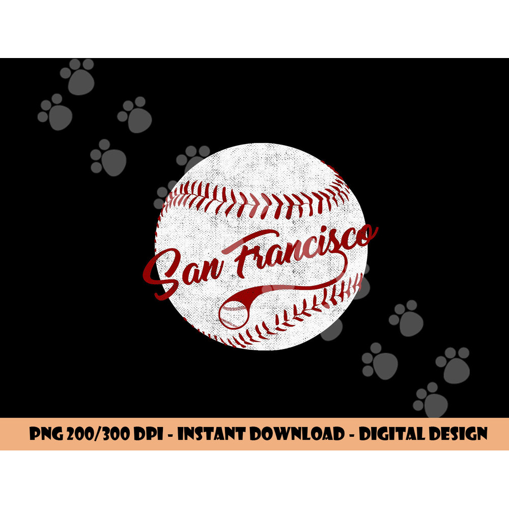 Baseball San Francisco Vintage Giant Ball, National Pastime png, sublimation copy.jpg