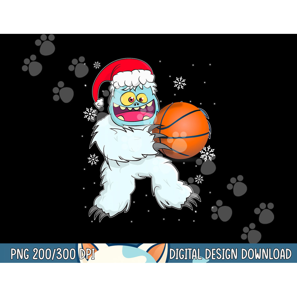 Basketball Player Yeti Abominable Snowman Christmas Pajama  png,sublimation copy.jpg