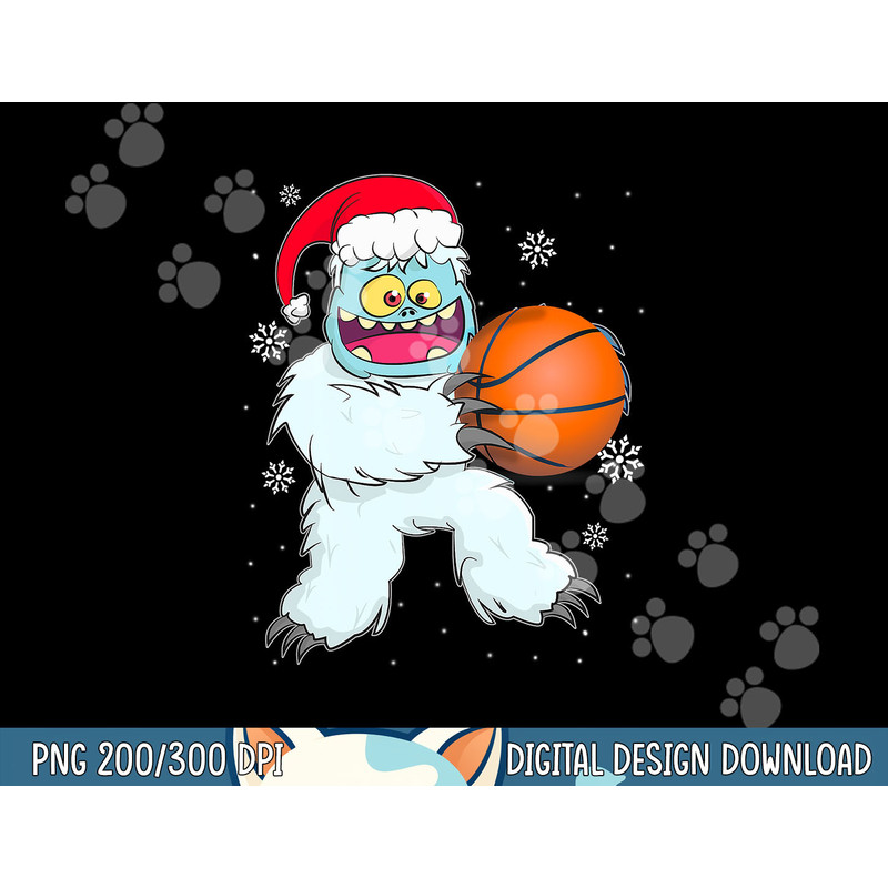 Basketball Player Yeti Abominable Snowman Christmas Pajama  png,sublimation copy.jpg