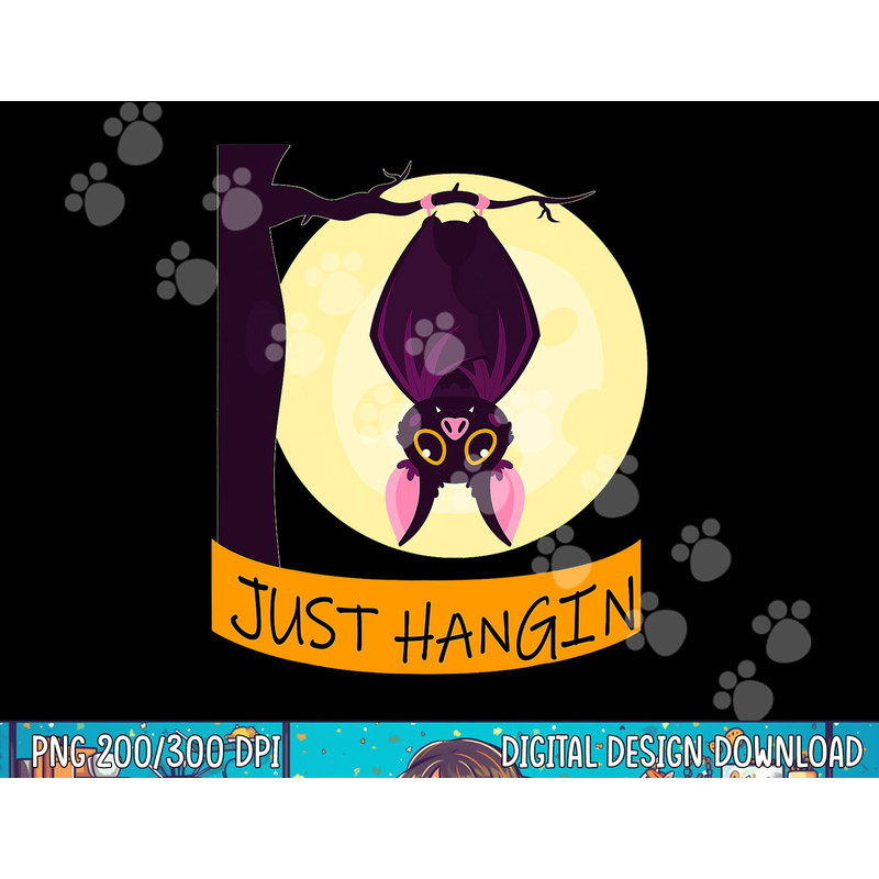 Bat Just hangin Halloween png, sublimation copy.jpg