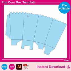 pop corn box template