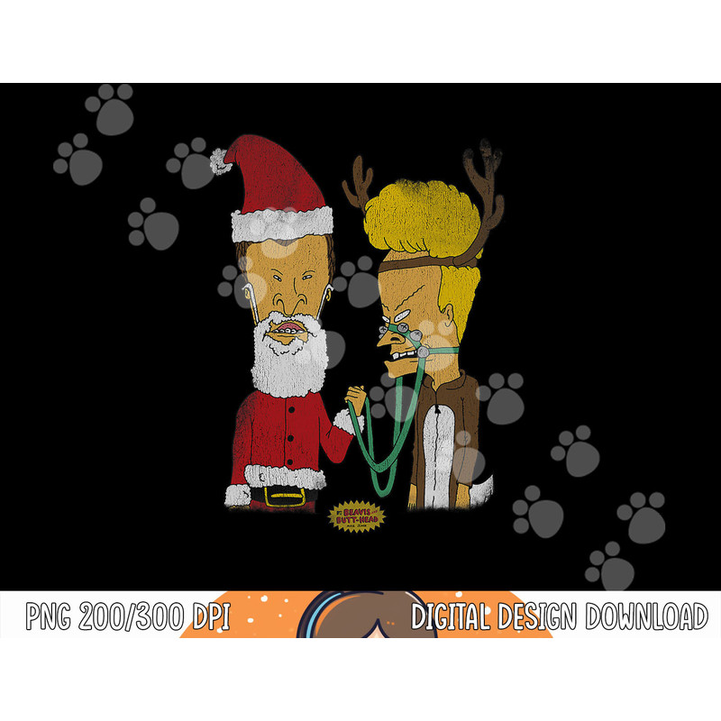 Beavis and Butt-Head Christmas Costumes Short Sleeve  png,sublimation copy.jpg