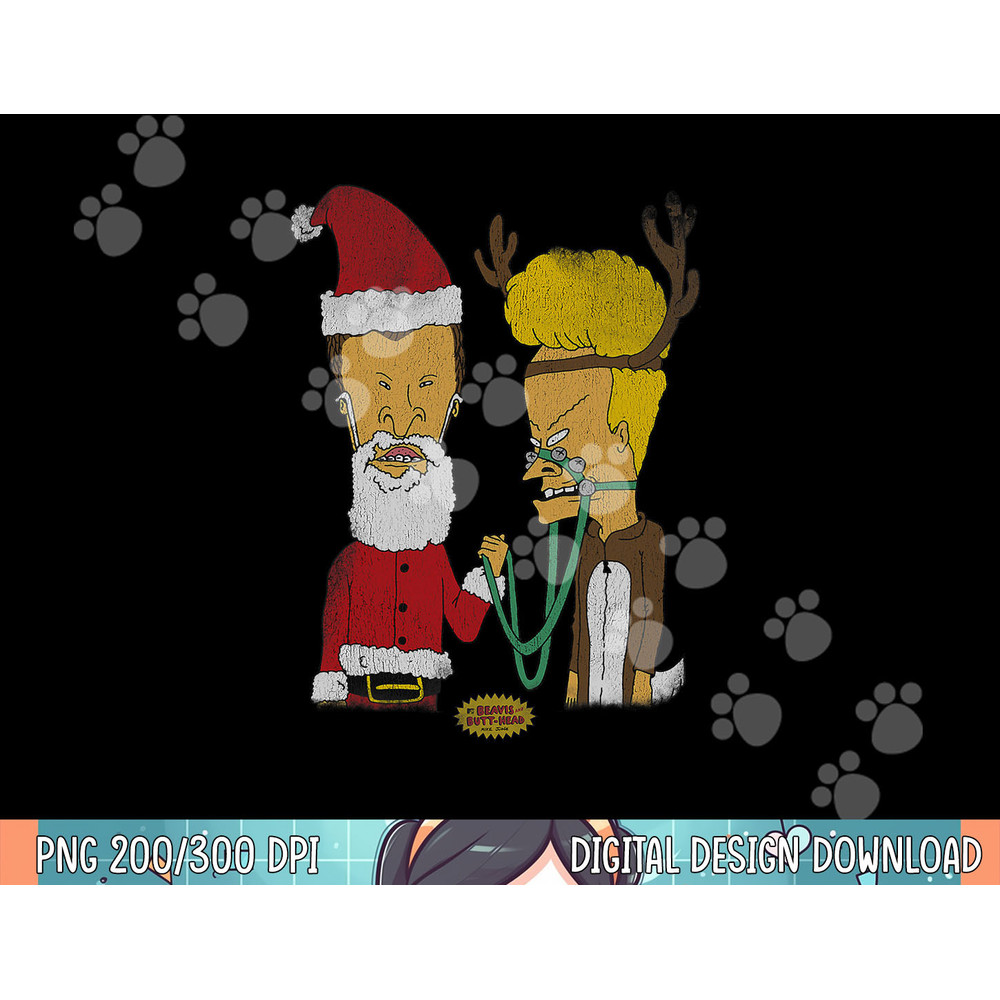Beavis and Butt-Head Christmas Costumes Short Sleeve  png,sublimation copy.jpg