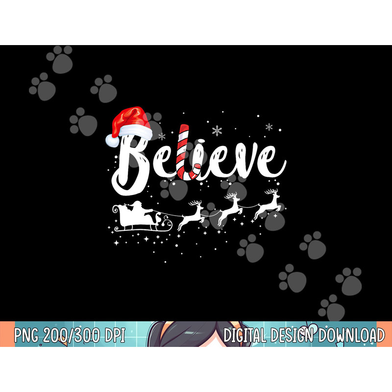 Believe In Santa Claus Believe Christmas Pajama Christmas png,sublimation copy.jpg