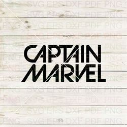 Captain Marvel Silhouette 003 Svg Dxf Eps Pdf Png, Cricut, Cutting file, Vector, Clipart