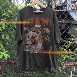 jimmy butler tyler herro bam adebayo kevin love team shirt, basketball, classic 90s graphic tee, unisex, vintage bootleg