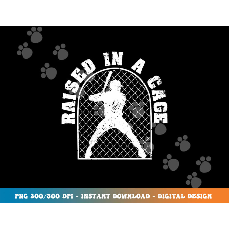 Baseball Training Homerun Batter Catcher Raised In A Cage png, sublimation copy.jpg