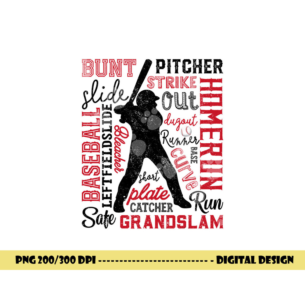 Baseball Typography Word Art Boys Men Vintage Player Batter png, sublimation copy.jpg