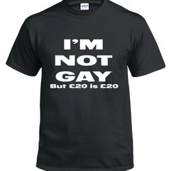 i am not gay men's t-shirts novelty t shirts joke t-shirt birthday gift tee shirt party