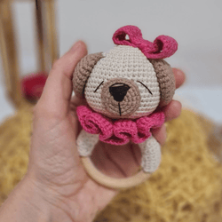 Crochet rattle, Rattle toy, Rattle dog, Crochet rattle toy, Baby toy 6-12, Rattle baby, Baby rattle toy, Educational toy