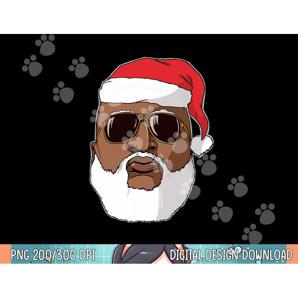 Black hip hop Santa Claus novelty African American Santa png,sublimation copy.jpg