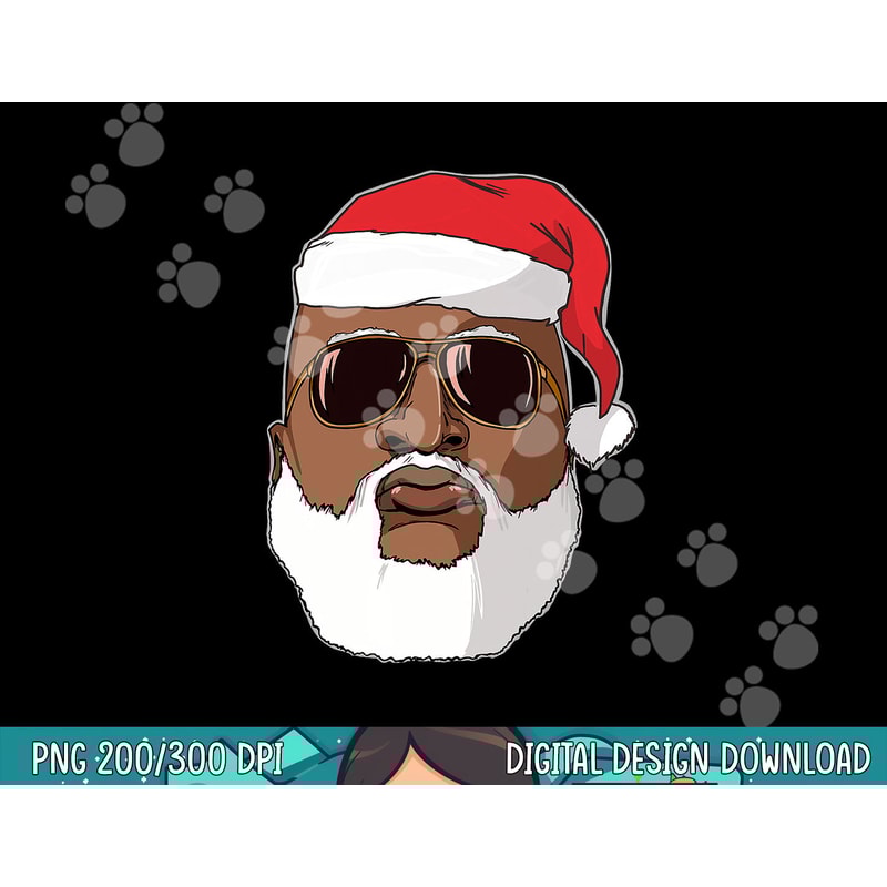 Black hip hop Santa Claus novelty African American Santa png,sublimation copy.jpg