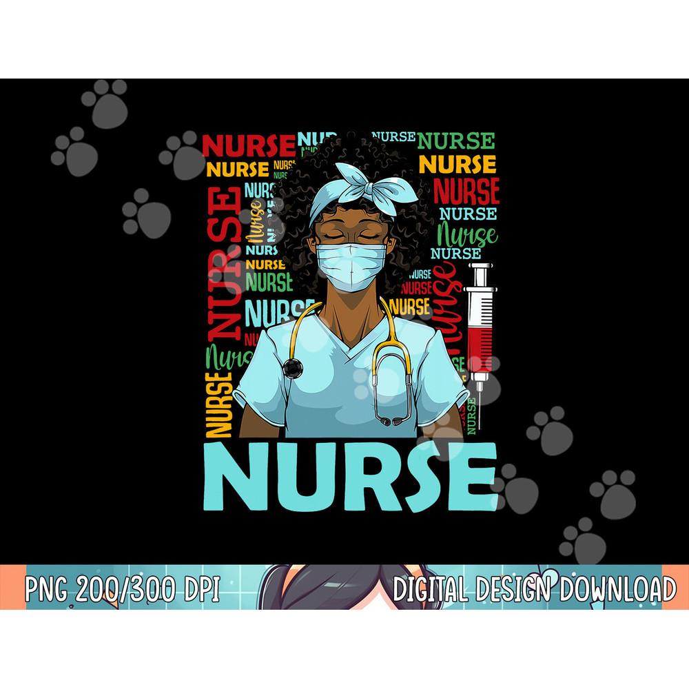 Black History Month Nurse Afro Girl Womens Day Graduation png, sublimation copy.jpg