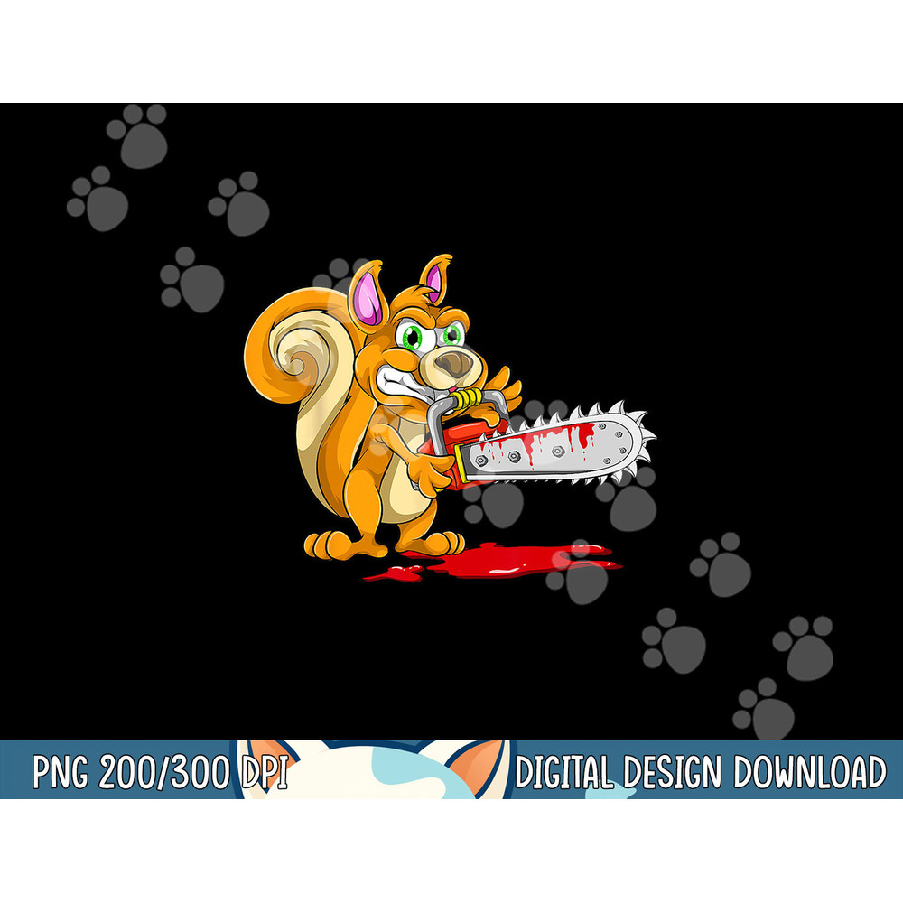 Bloody Chainsaw Spooky Halloween Gift Idea Squirrel png, sublimation copy.jpg