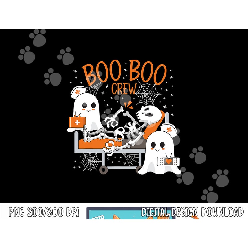 Boo Boo Crew Ghost Doctor Paramedic EMT Nurse Halloween png, sublimation copy.jpg