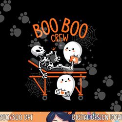 boo boo crew ghost doctor paramedic emt nurse halloween png, sublimation copy