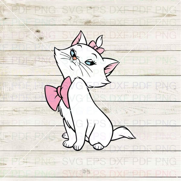 Marie The Aristocats 005 Svg Dxf Eps Pdf Png, Cricut, Cuttin | Inspire ...