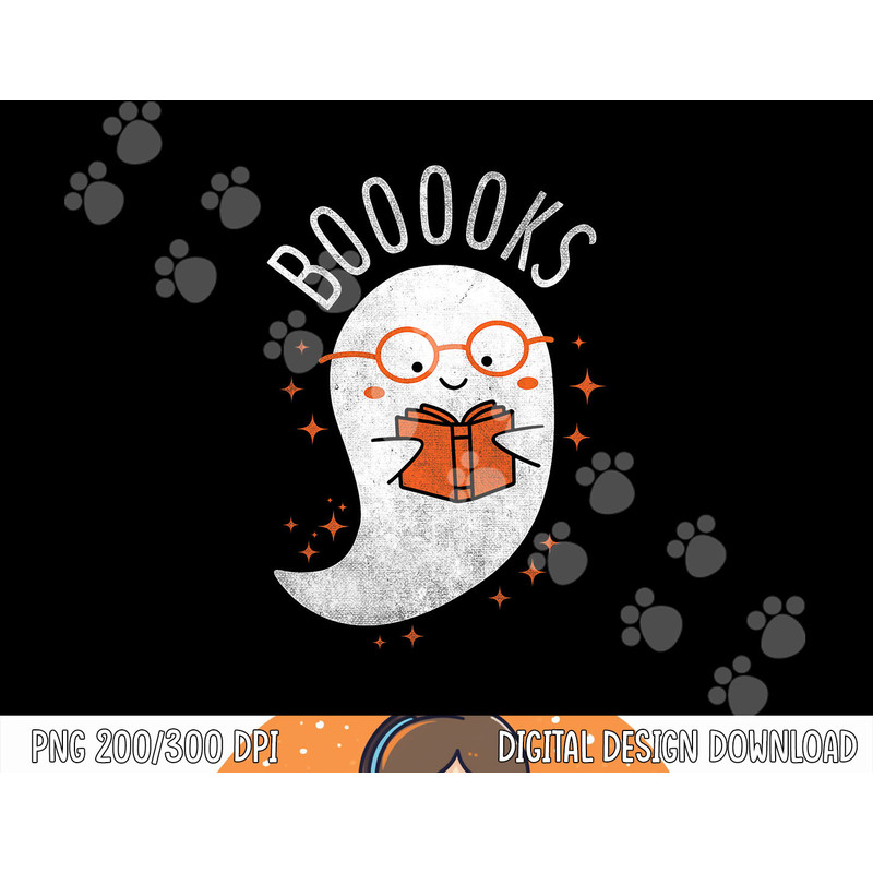 Booooks Ghost Funny Halloween Teacher Book Library Reading png, sublimation copy.jpg