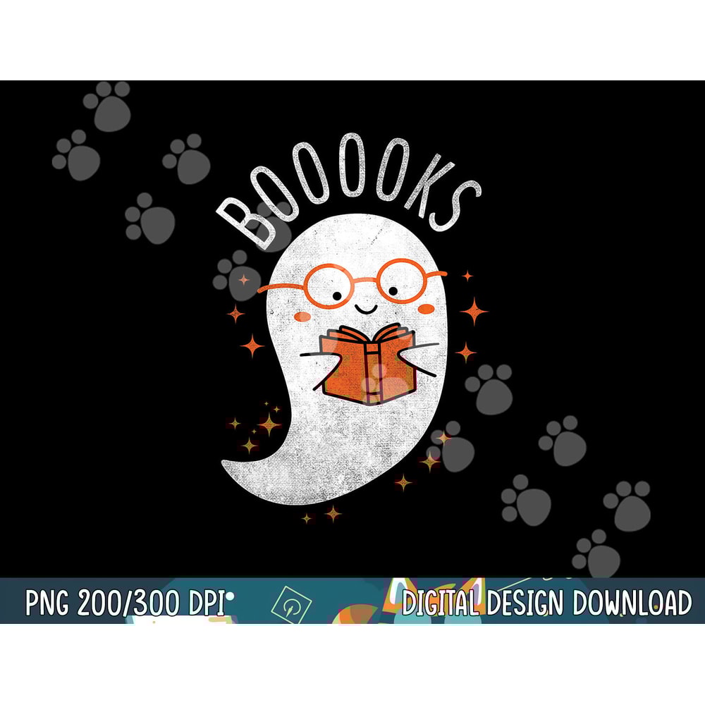 Booooks Ghost Funny Halloween Teacher Book Library Reading png, sublimation copy.jpg