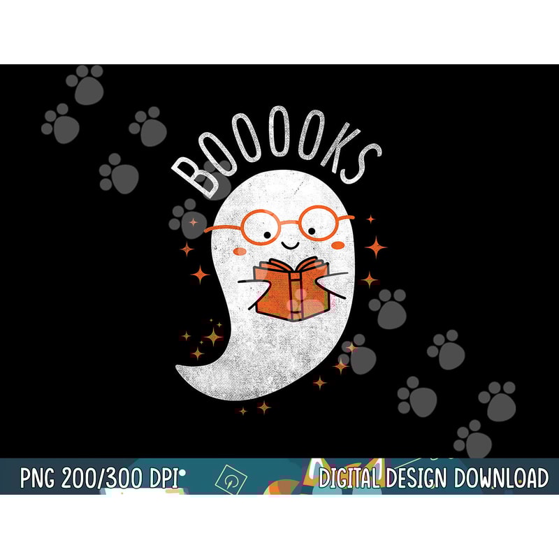 Booooks Ghost Funny Halloween Teacher Book Library Reading png, sublimation copy.jpg