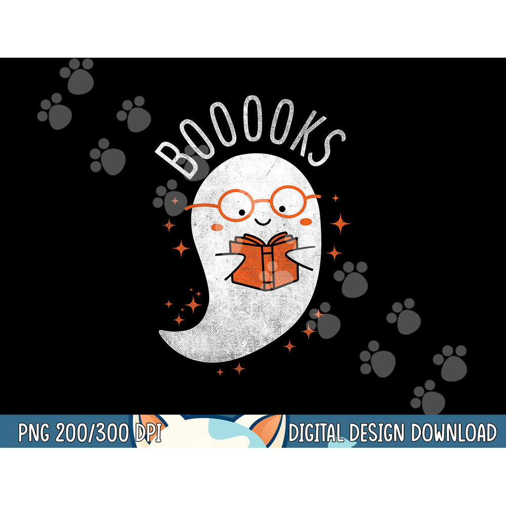 Booooks Ghost Funny Halloween Teacher Book Library Reading png, sublimation copy.jpg