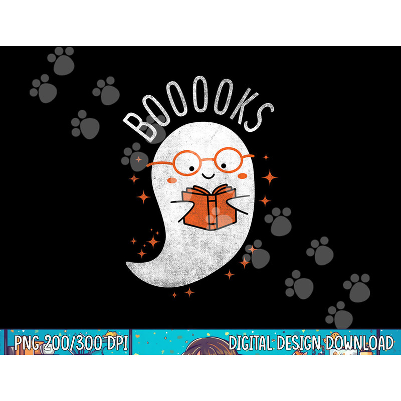 Booooks Ghost Funny Halloween Teacher Book Library Reading png, sublimation copy.jpg