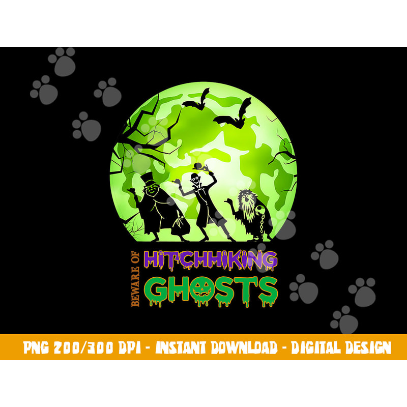 Beware Of Hitchhiking Ghosts Halloween Bat Funny png, sublimation png, sublimation copy.jpg