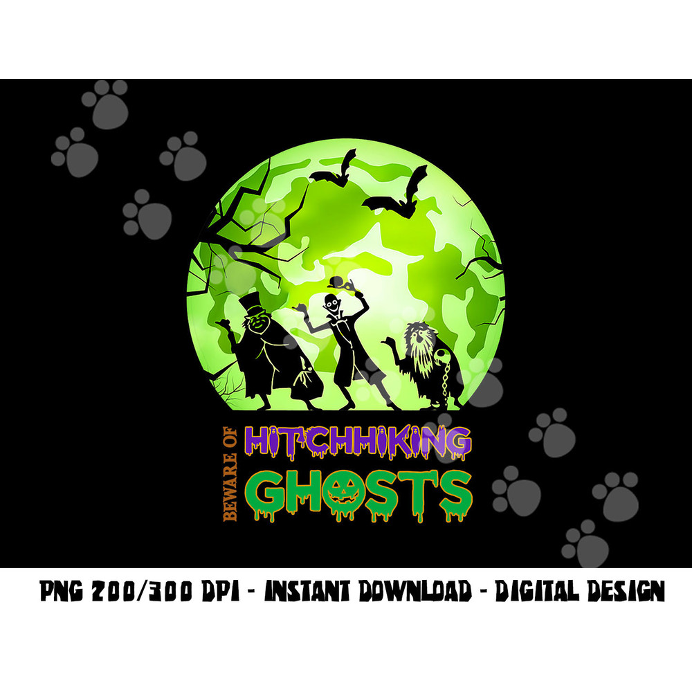 Beware Of Hitchhiking Ghosts Halloween Bat Funny png, sublimation png, sublimation copy.jpg